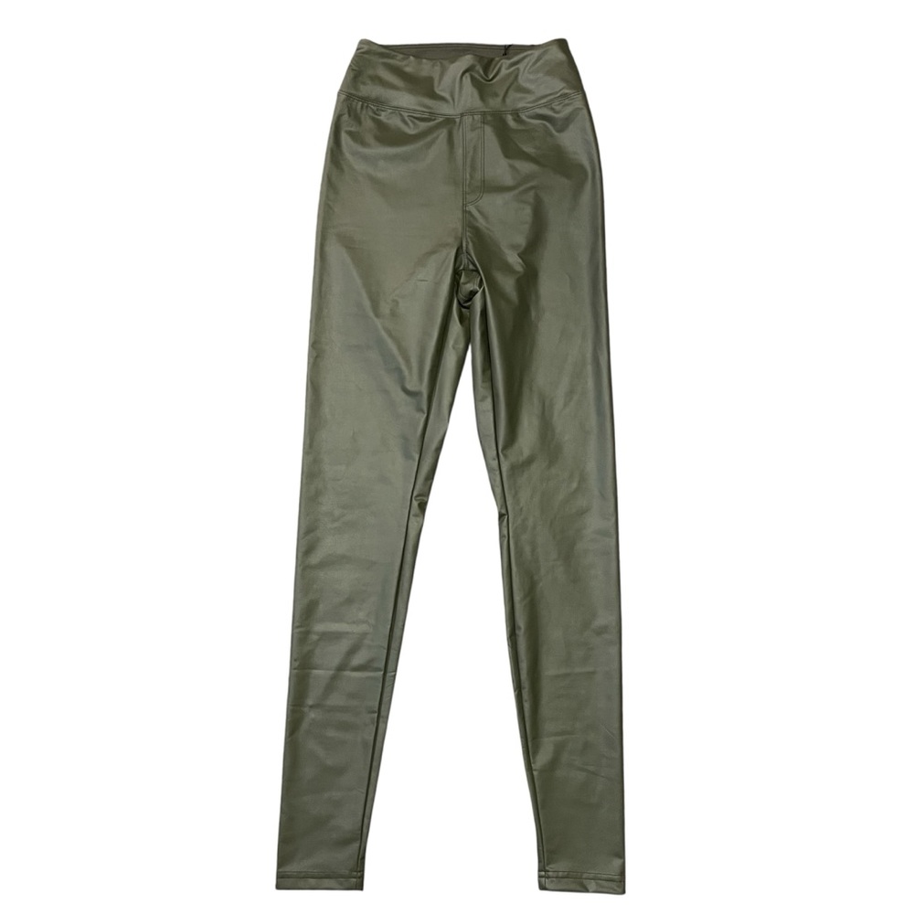 Offline by Aerie Women's Real Luxe Hi Rise Faux Leather Leggings Green S NWT